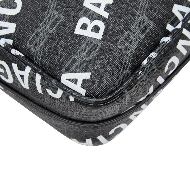Balenciaga BB Monogram Signature Shoulder Bag Black — view 7