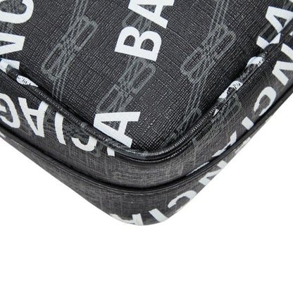 Balenciaga BB Monogram Signature Shoulder Bag Black — view 7