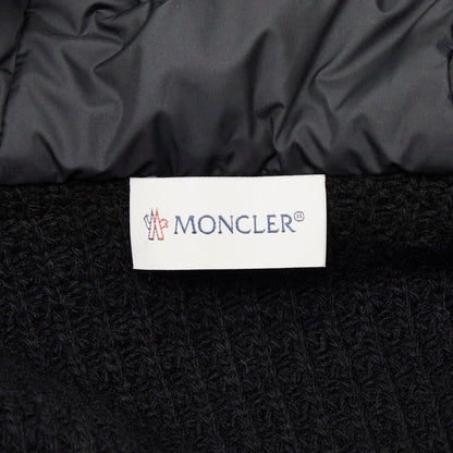 Moncler Cardigan Tricot Down Jacket Zip Hoodie M Black Gray Polyester Wool — view 5