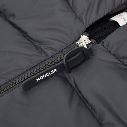 Moncler Cardigan Tricot Down Jacket Zip Hoodie M Black Gray Polyester Wool — view 3
