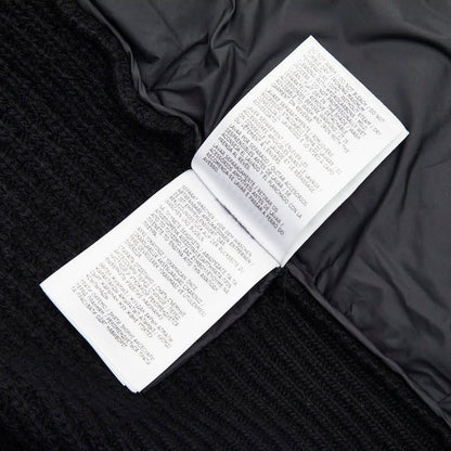 Moncler Cardigan Tricot Down Jacket Zip Hoodie M Black Gray Polyester Wool — view 8