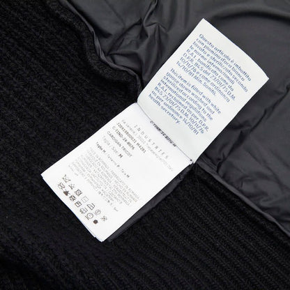 Moncler Cardigan Tricot Down Jacket Zip Hoodie M Black Gray Polyester Wool — view 7