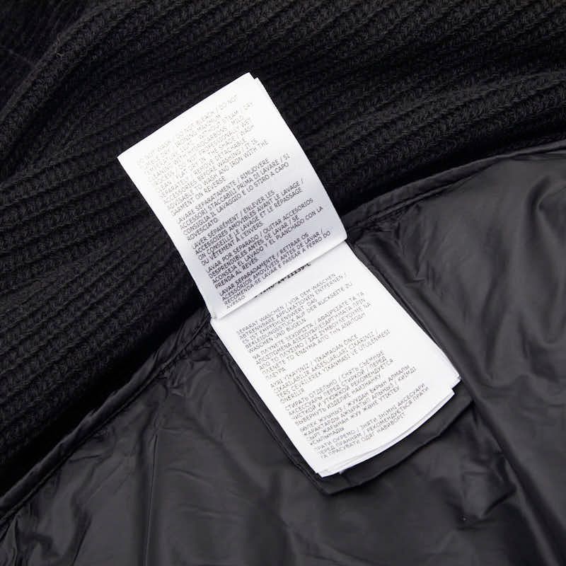 Moncler Tricot Cardigan Corduroy Knit Jacket L Black Cotton Polyester Polyuretha — view 8