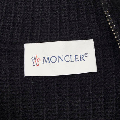 Moncler Tricot Cardigan Corduroy Knit Jacket L Black Cotton Polyester Polyuretha — view 5