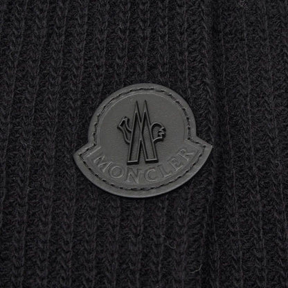 Moncler Tricot Cardigan Corduroy Knit Jacket L Black Cotton Polyester Polyuretha — view 4