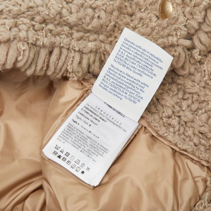 Moncler Down Jacket Cles Cardigan S Not Released in Japan Color Beige Nylon — view 7