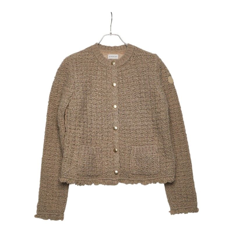 Moncler Down Jacket Cles Cardigan S Not Released in Japan Color Beige Nylon