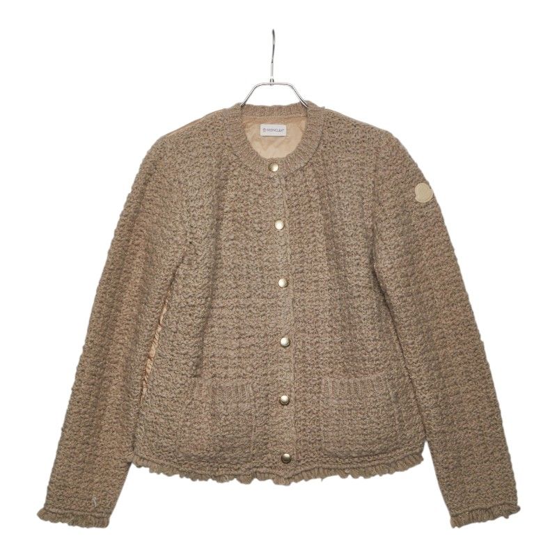 Moncler Down Jacket Cles Cardigan M Not Released in Japan Color Beige Nylon