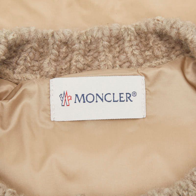 Moncler Down Jacket Cles Cardigan M Not Released in Japan Color Beige Nylon — view 4