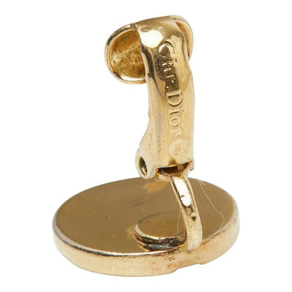 Dior Vintage Logo Earrings Gold Plated — view 4