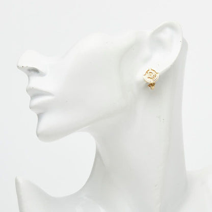Dior Vintage Logo Earrings Gold Plated — view 5