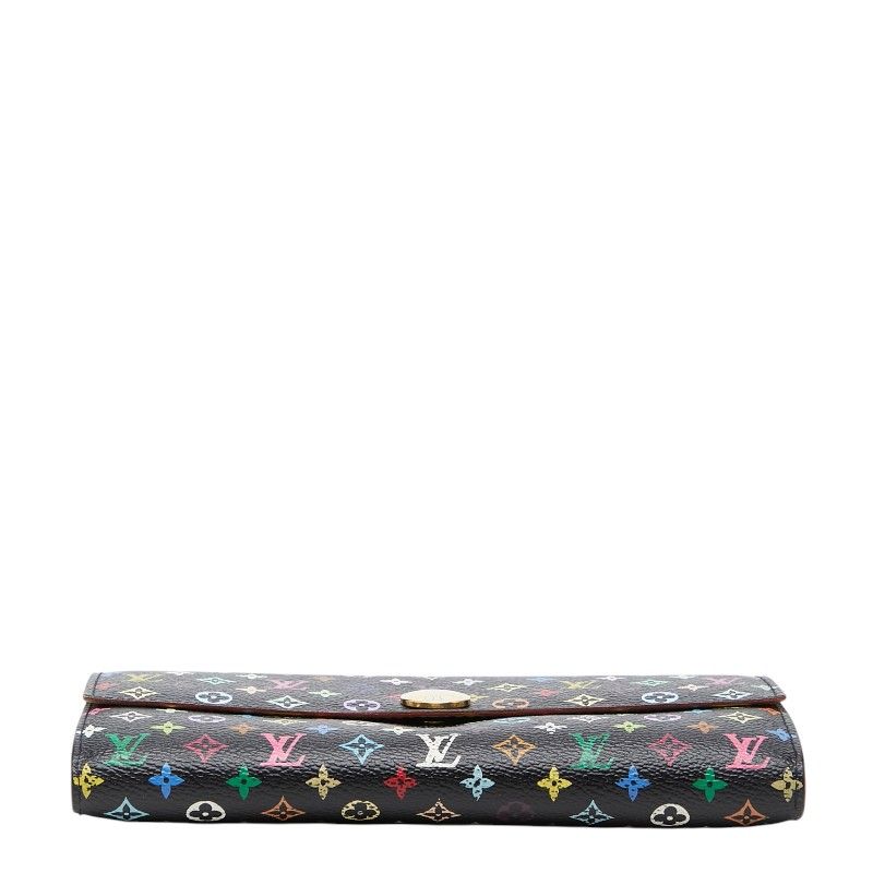 Louis Vuitton Monogram Portefeuille Sarah Wallet Noir Multicolor Leather — view 3