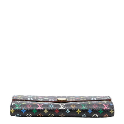 Louis Vuitton Monogram Portefeuille Sarah Wallet Noir Multicolor Leather — view 3