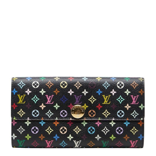 Louis Vuitton Monogram Portefeuille Sarah Wallet Noir Multicolor Leather