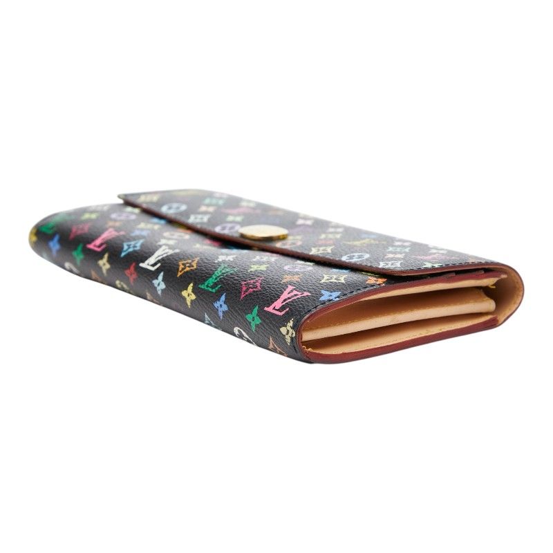 Louis Vuitton Monogram Portefeuille Sarah Wallet Noir Multicolor Leather — view 4