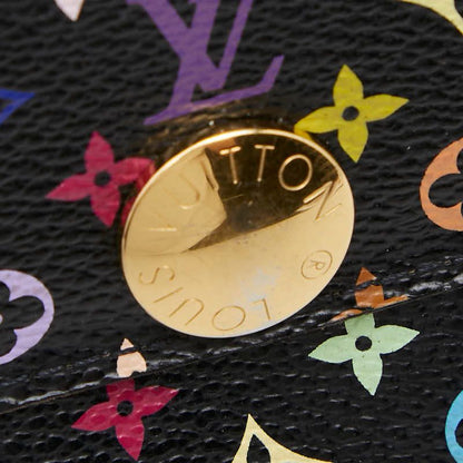Louis Vuitton Monogram Portefeuille Sarah Wallet Noir Multicolor Leather — view 6