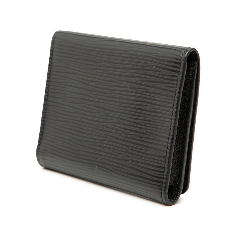 Louis Vuitton Epi Envelope Carte de Visite Card Case Noir Black Leather — view 2