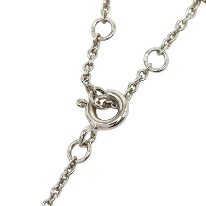 Fendi F's Logo Chain Necklace Silver Metal Cubic Zirconia — view 5