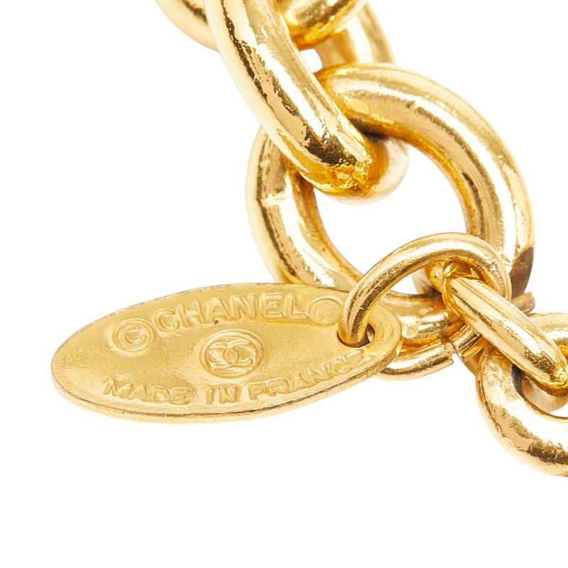 Chanel CC Logo Chain Necklace Gold Plated — view 5