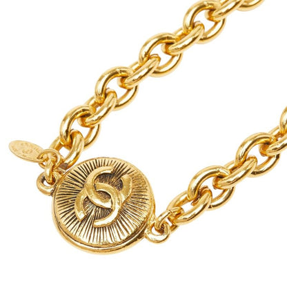 Chanel CC Logo Chain Necklace Gold Plated