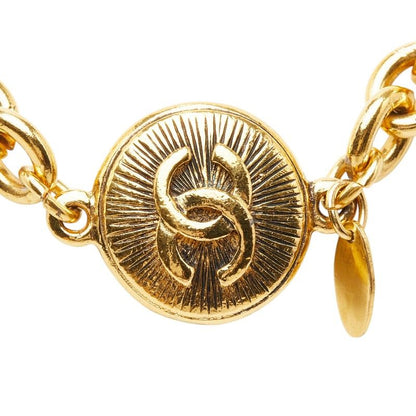 Chanel CC Logo Chain Necklace Gold Plated — view 3