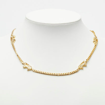 Celine Carriage Motif Vintage Necklace Gold Plated