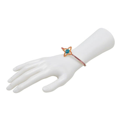 Louis Vuitton Bag Eye Candy Bangle Bracelet S Gold Multicolor Plated Line Stone — view 6