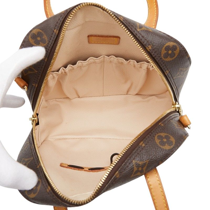 Louis Vuitton Monogram Spontini 2-Way Shoulder Bag Brown Leather — view 8