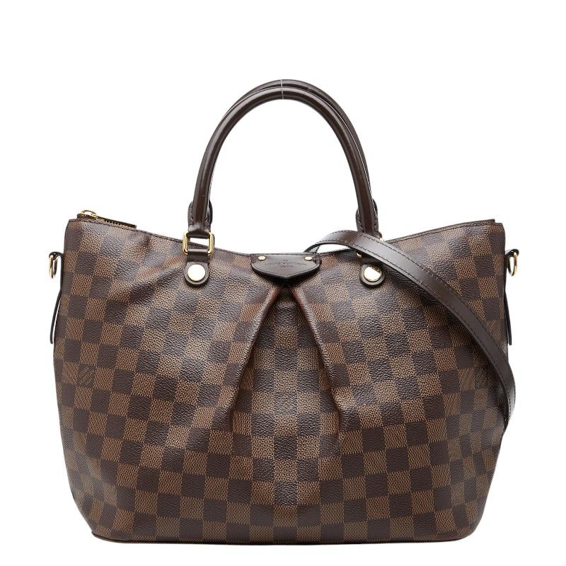 Louis Vuitton Damier Sienna PM 2-Way Shoulder Bag Brown Leather