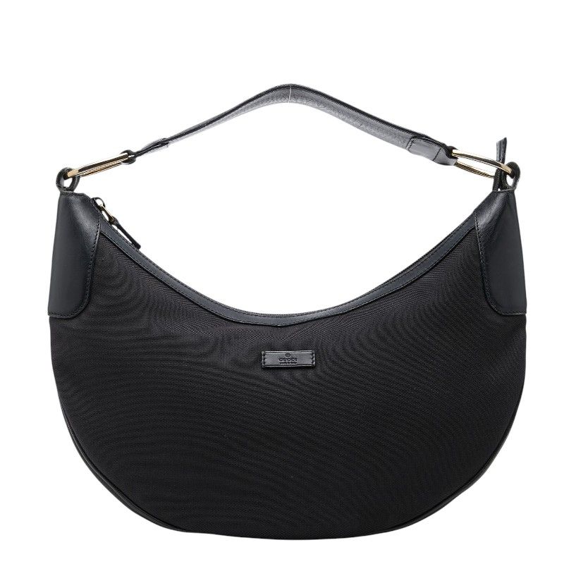 Gucci GG Crystal Shoulder Bag Black Leather