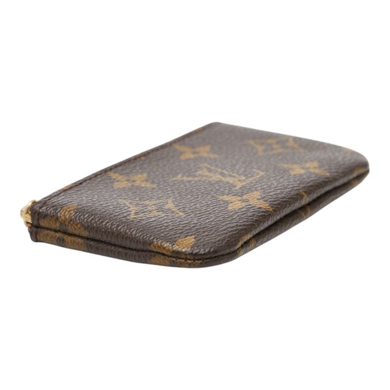 Louis Vuitton Monogram Pochette Cles Coin Purse Brown Leather — view 5