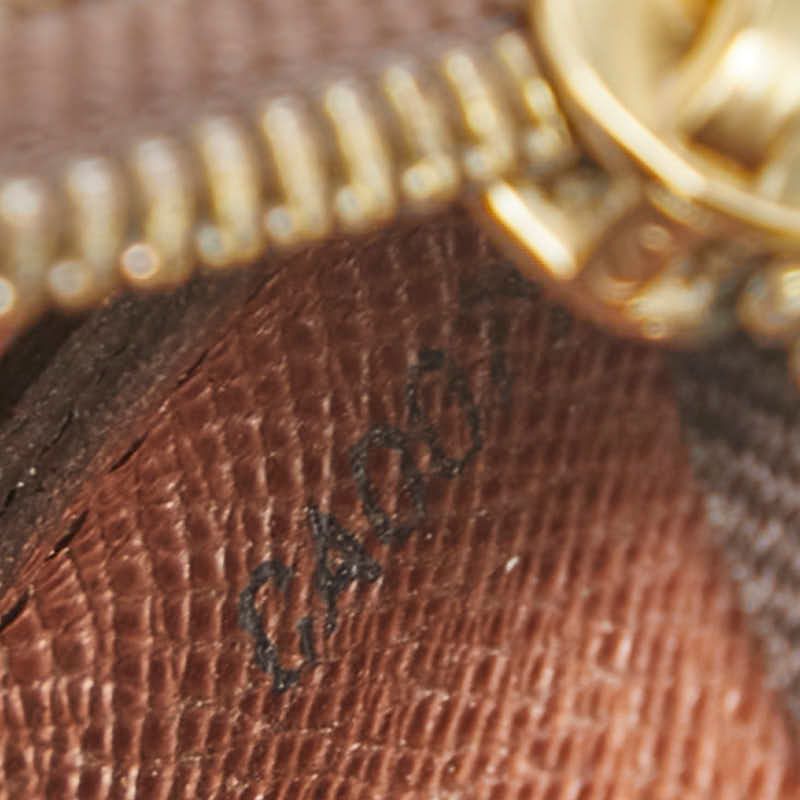 Louis Vuitton Monogram Pochette Cles Coin Purse Brown Leather — view 8