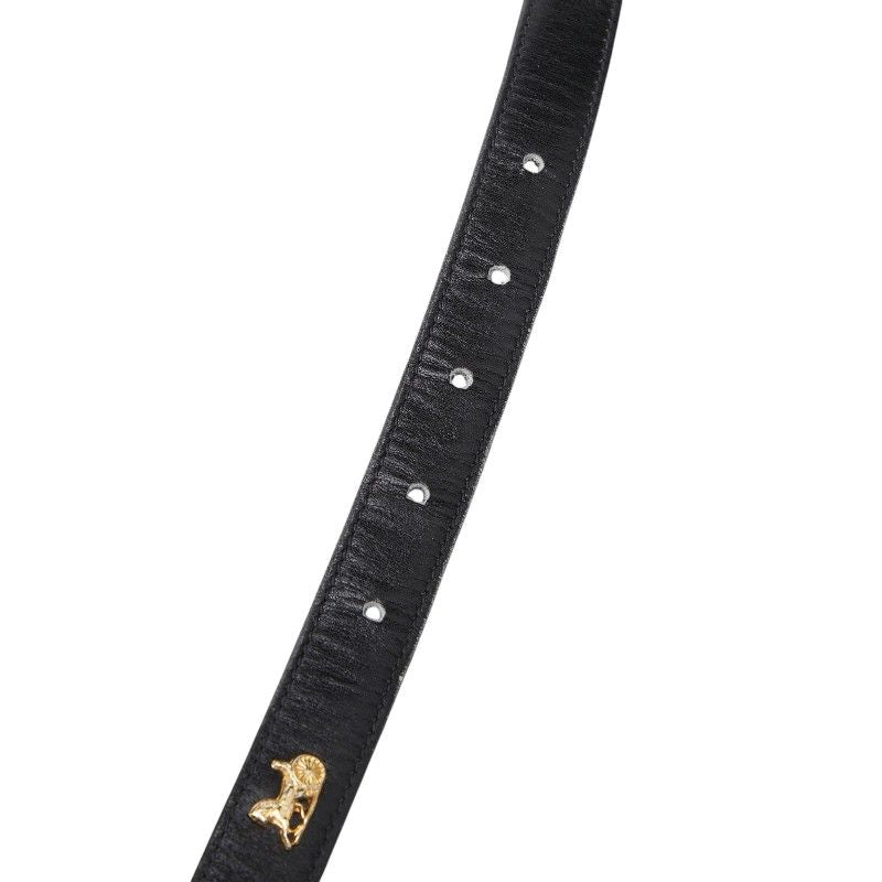 Celine Seri Nu Carriage Belt 80 Black Gold Leather s — view 6