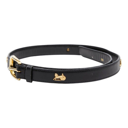 Celine Seri Nu Carriage Belt 80 Black Gold Leather s — view 3