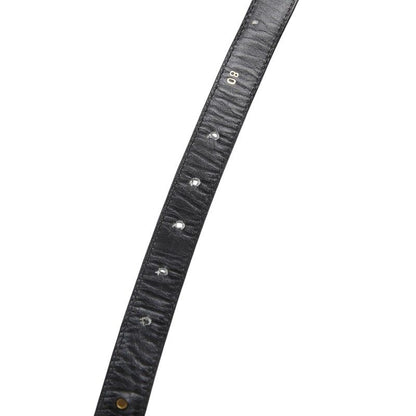 Celine Seri Nu Carriage Belt 80 Black Gold Leather s — view 5