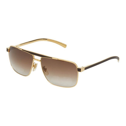 Louis Vuitton Logo Sunglasses Brown Gold Plated Resin 1- Eyewear