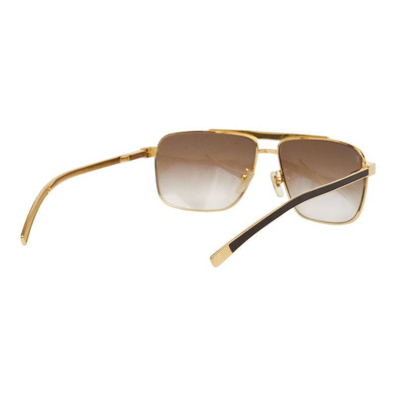Louis Vuitton Logo Sunglasses Brown Gold Plated Resin 1- Eyewear — view 3