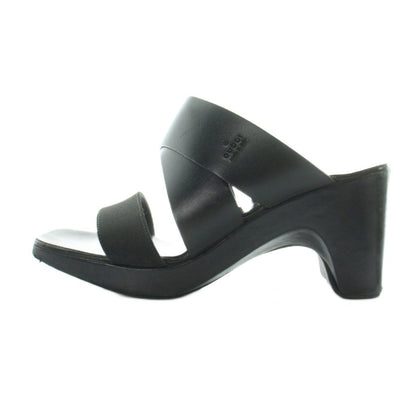 Gucci Sandals Square Toe Leather Logo Chunky Heels 36.5 Black — view 2