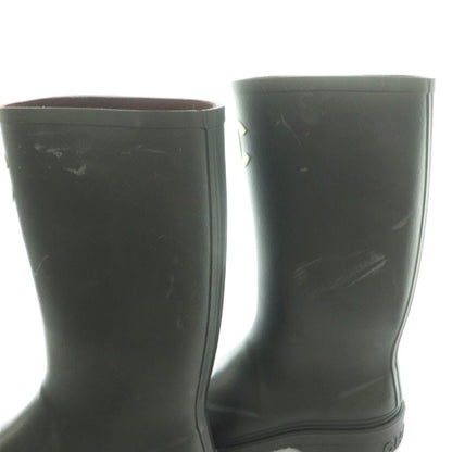 Chanel Lava Rain Boots Middle Length Shoes CC Logo Bicolor 38 Black White BB — view 9