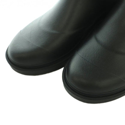 Chanel Lava Rain Boots Middle Length Shoes CC Logo Bicolor 38 Black White BB — view 4