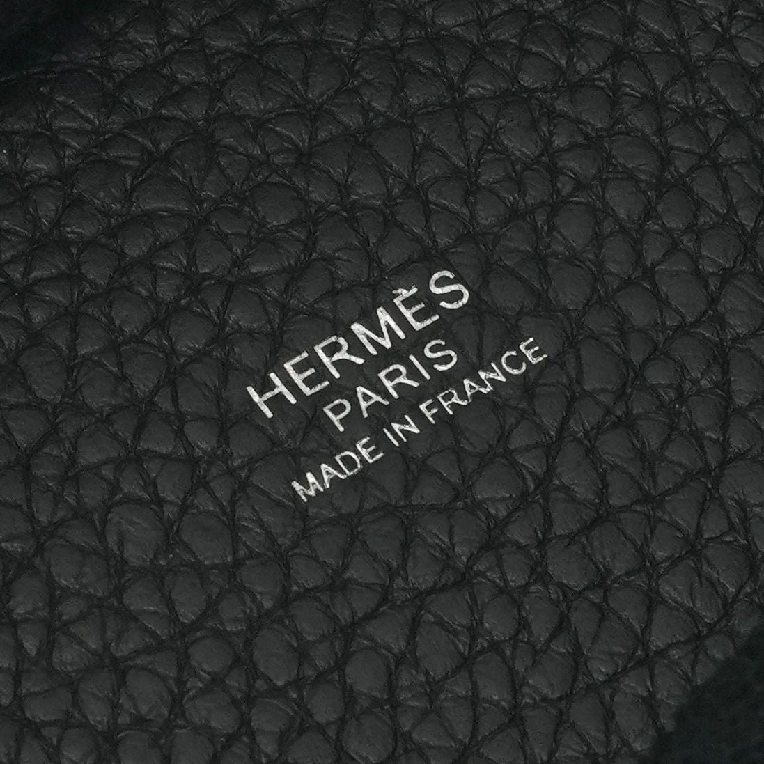 Hermes Picotin Lock PM 18 Tote Taurillon Clemence So Black Monochrome — view 7