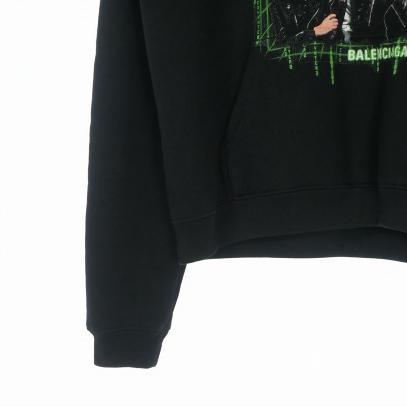 Balenciaga Speedhunters Print Hoodie Long Sleeve S Black — view 4