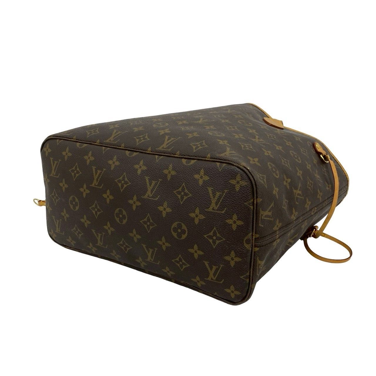 Louis Vuitton Neverfull MM Monogram Logo Pattern Leather Tote Brown — view 8