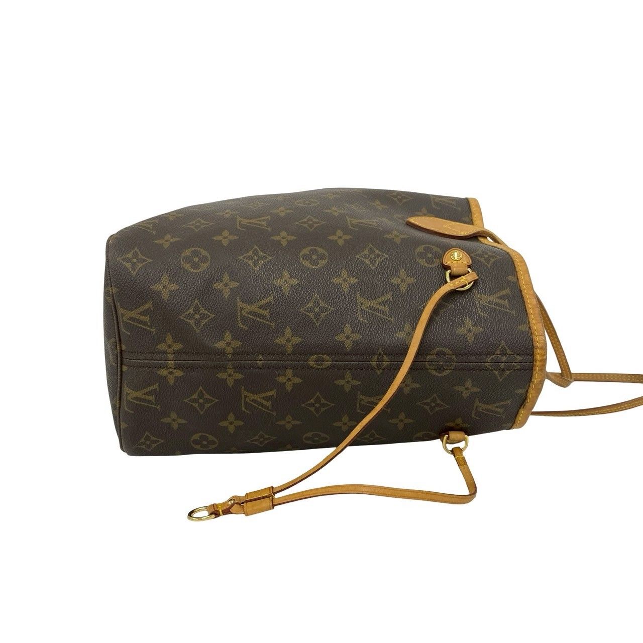 Louis Vuitton Neverfull MM Monogram Logo Pattern Leather Tote Brown — view 6