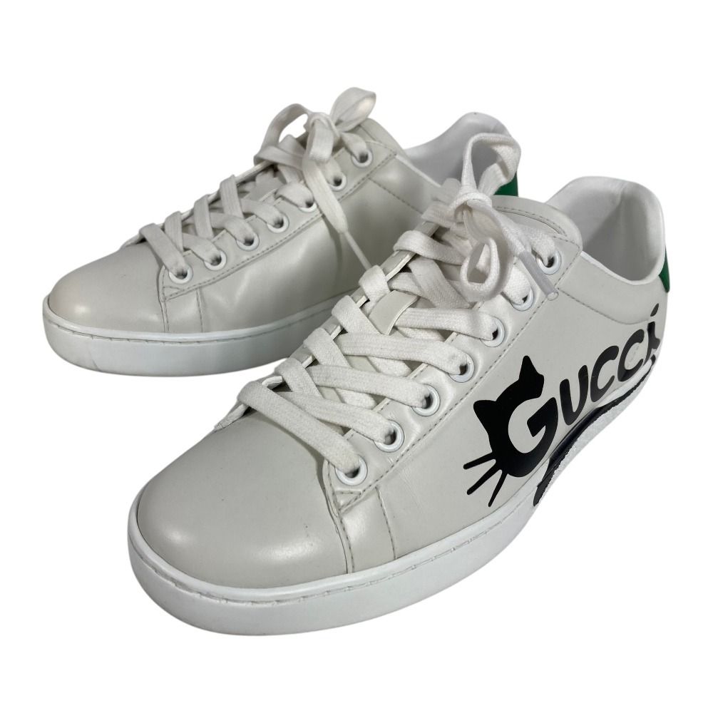 Gucci Sneakers Logo Cat Leather Green