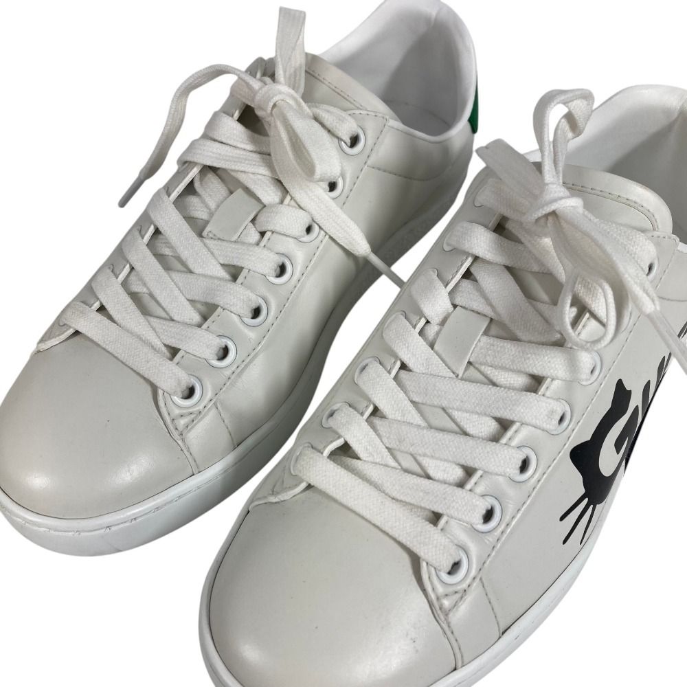 Gucci Sneakers Logo Cat Leather Green — view 2
