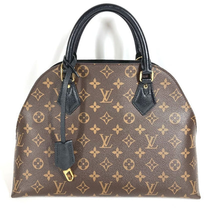 Louis Vuitton Handbag Alma Into Bag Monogram Canvas Noir Brown