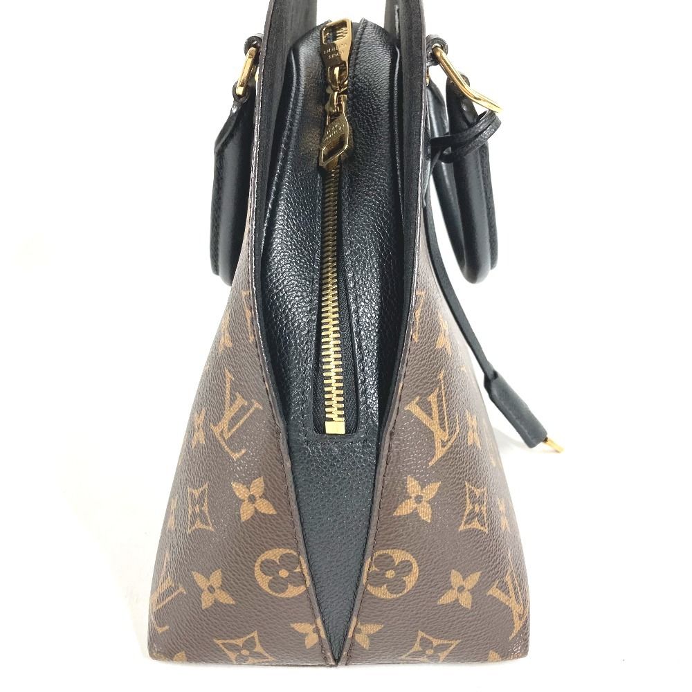 Louis Vuitton Handbag Alma Into Bag Monogram Canvas Noir Brown — view 4