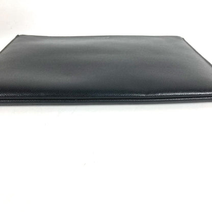 Saint Laurent Clutch Logo Leather Black — view 5