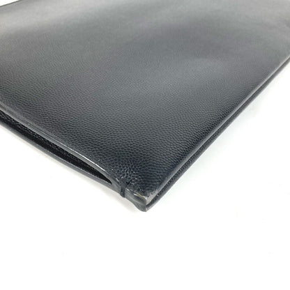 Saint Laurent Clutch Logo Leather Black — view 4